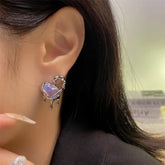 Pink Love Heart Vintage Satement Lovey Gifts Fashion Jewelry Earring